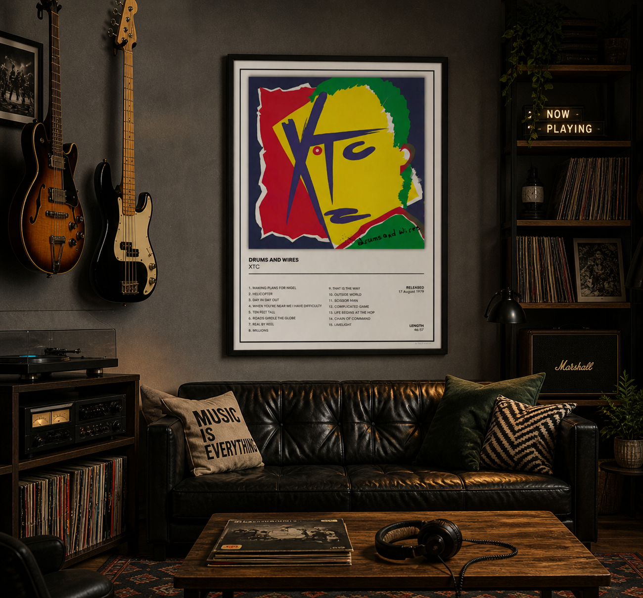 XTC - Drums and Wires Album Poster