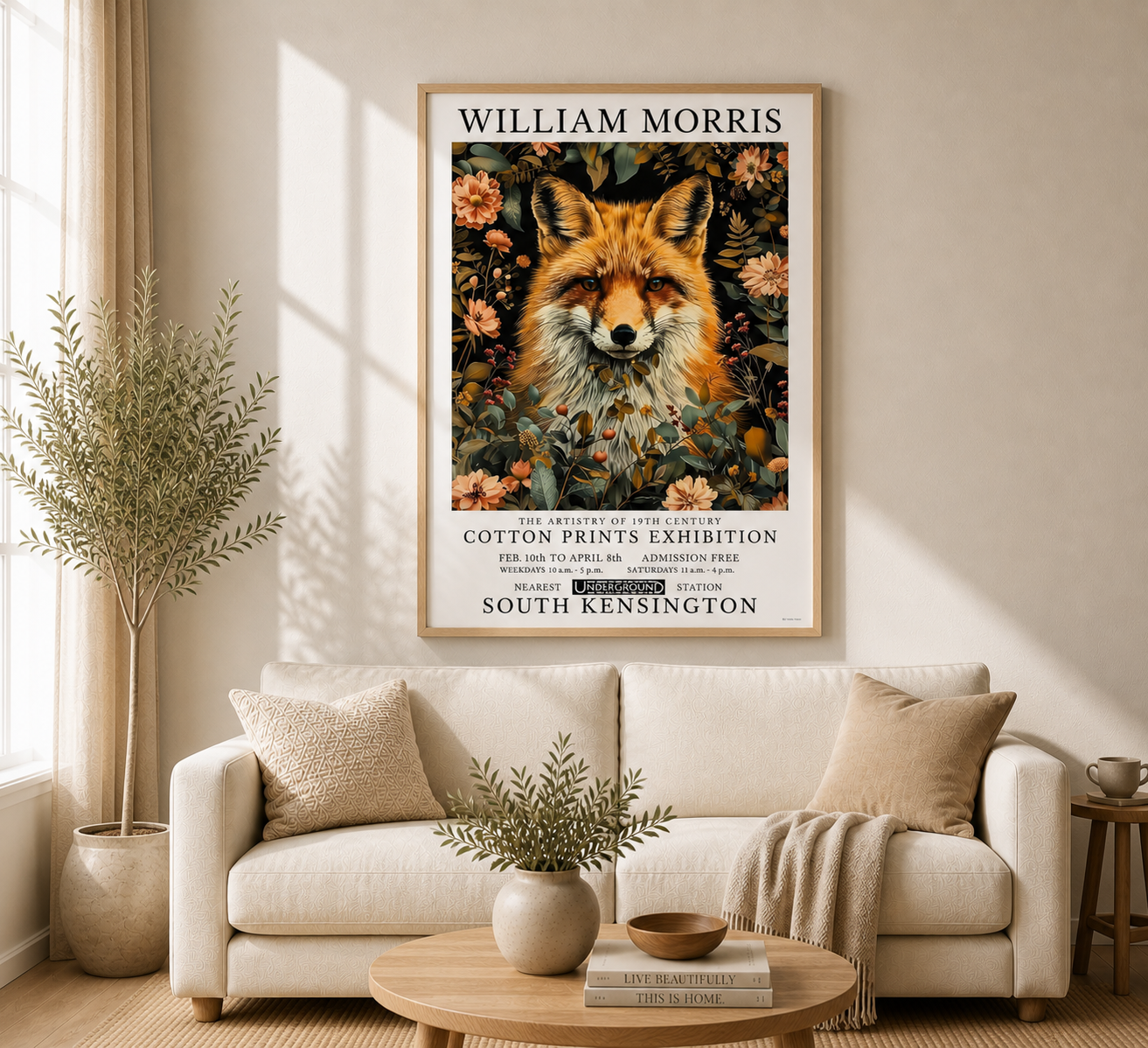 William Morris Fox Poster / Art Exhibition Print