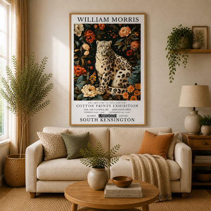William Morris Snow Leopard Poster / Art Exhibition Print