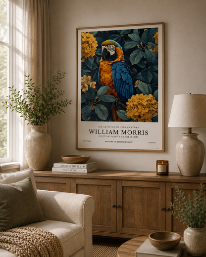 William Morris Inspired Parrot Print