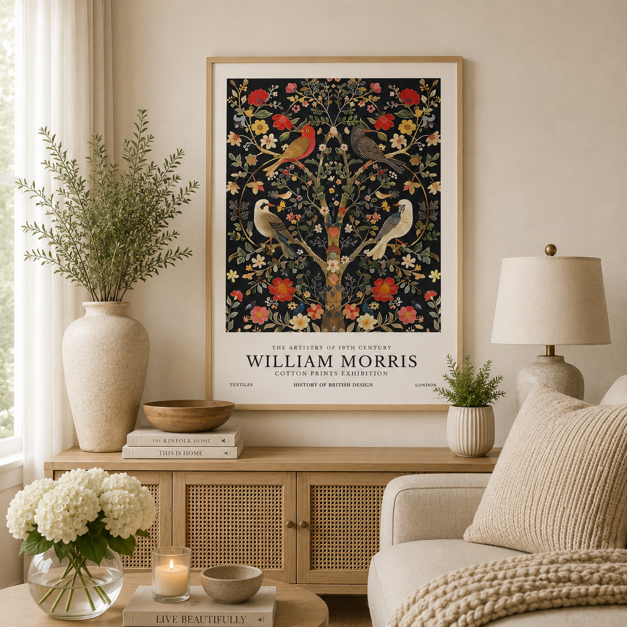 William Morris Tree of Life Bird Print