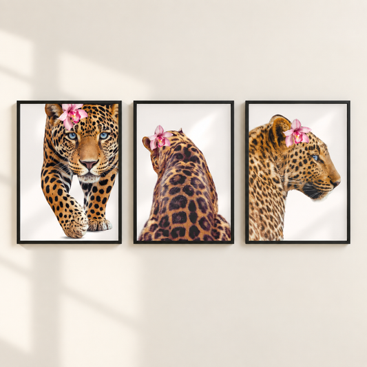 Leopard Wall Art Set of 3