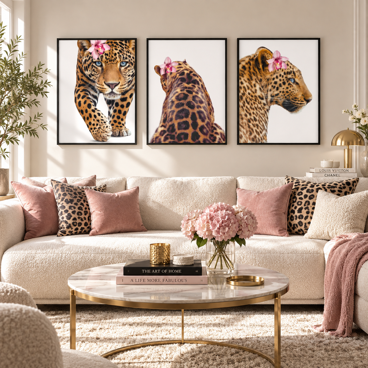 Leopard Wall Art Set of 3