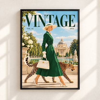 Vintage Fashion Leopard Print