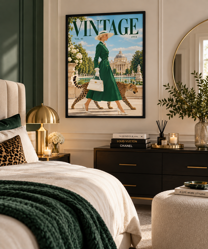 Vintage Fashion Leopard Print