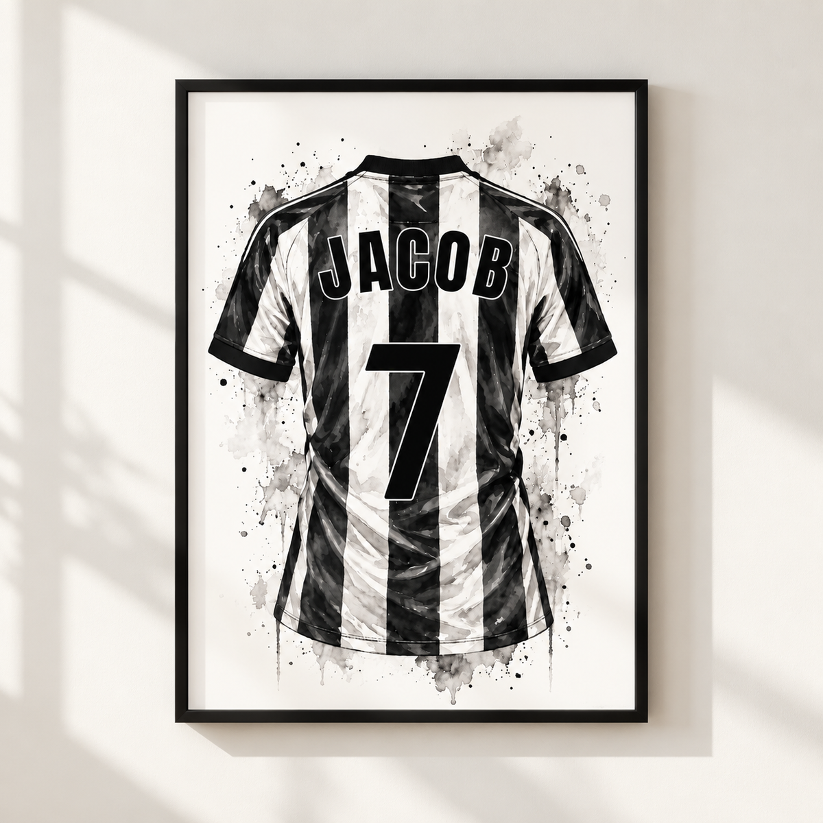 Personalised Newcastle Football Shirt Print