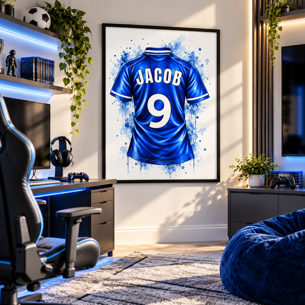 Personalised Everton FC Inspired Football Shirt Print
