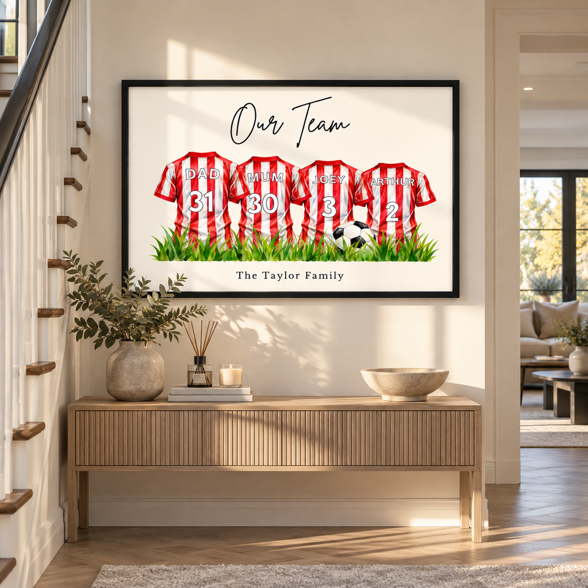 Brentford Inspired Personalised Football Family Print