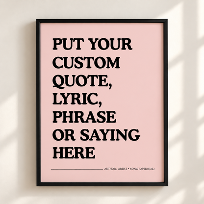 Custom Quote Print