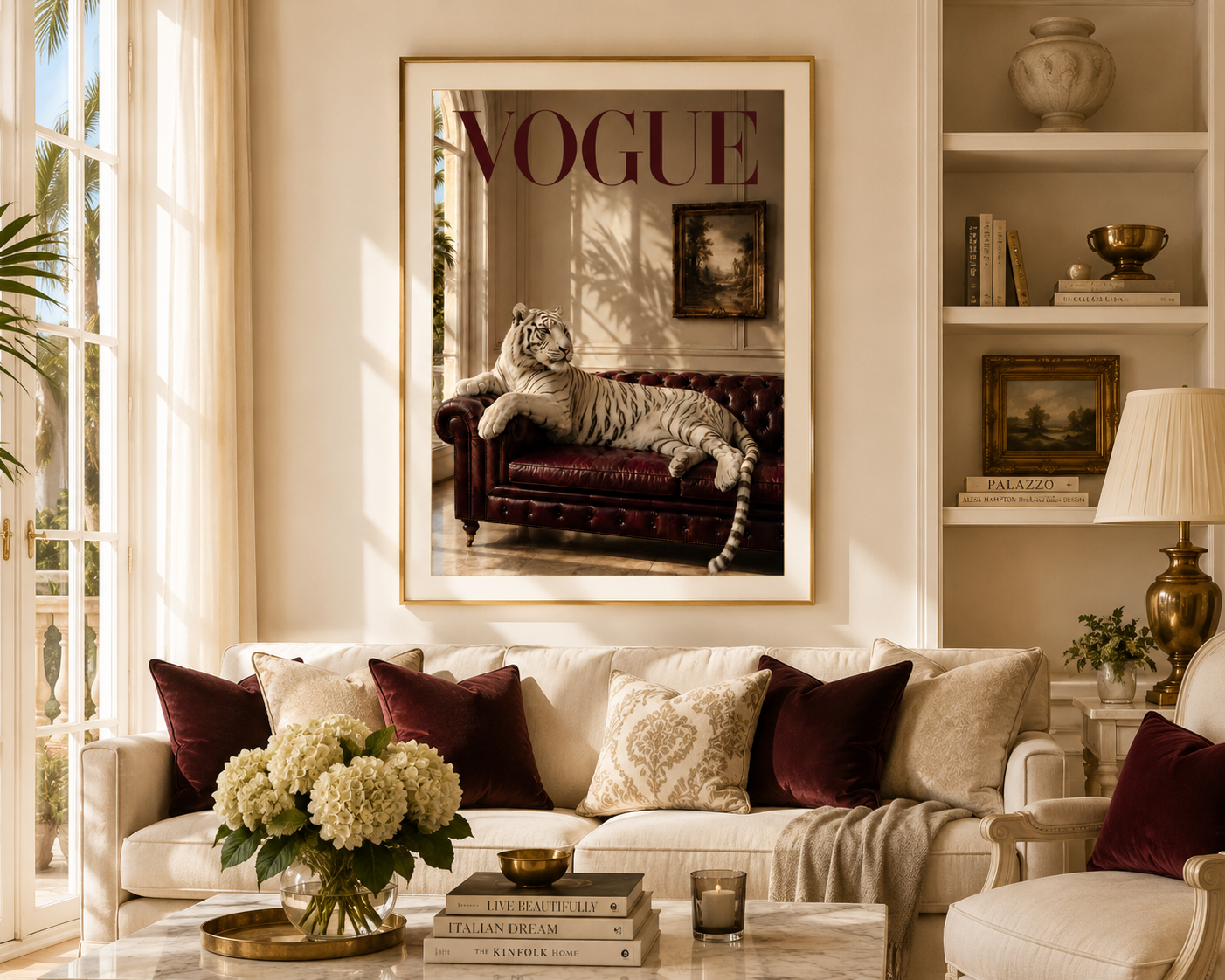 White Tiger Vogue Wall Art