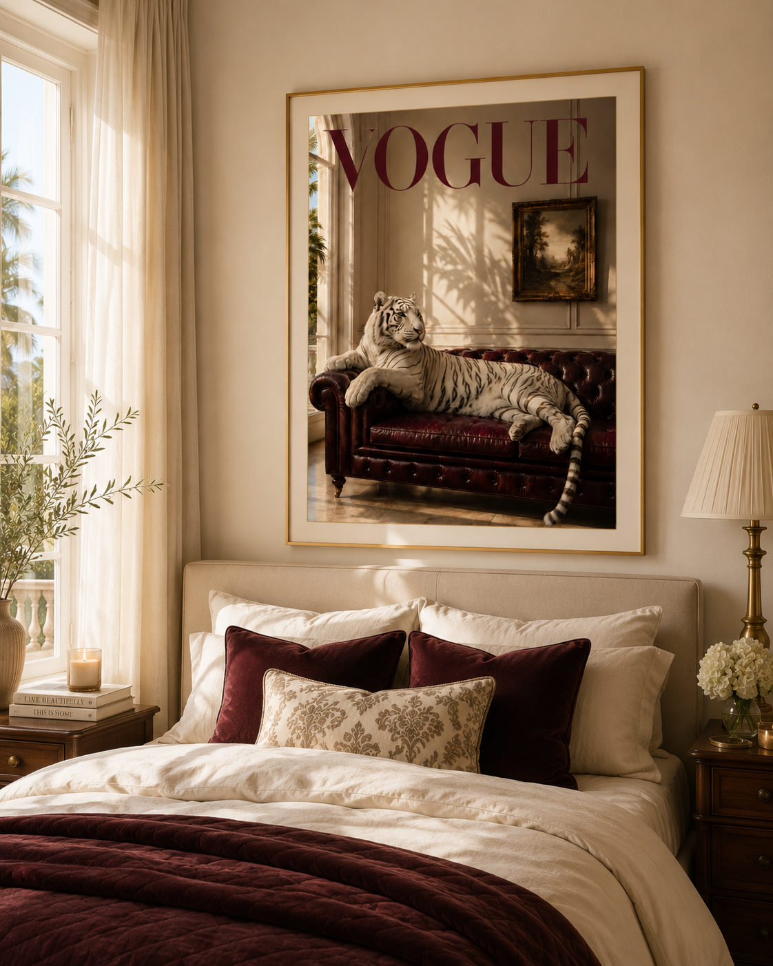White Tiger Vogue Wall Art