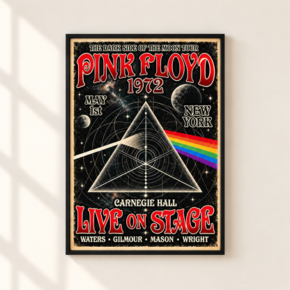 Pink Floyd 1972 Concert Poster