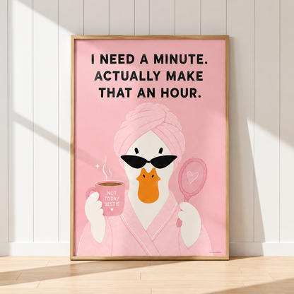 Funny Duck Bathroom Print