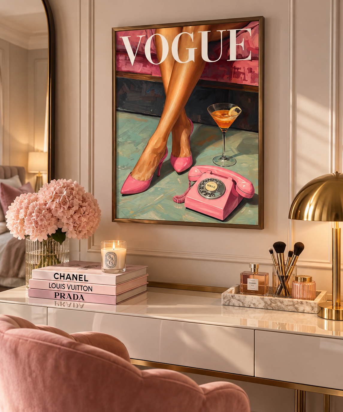 Pink Vogue Fashion Print