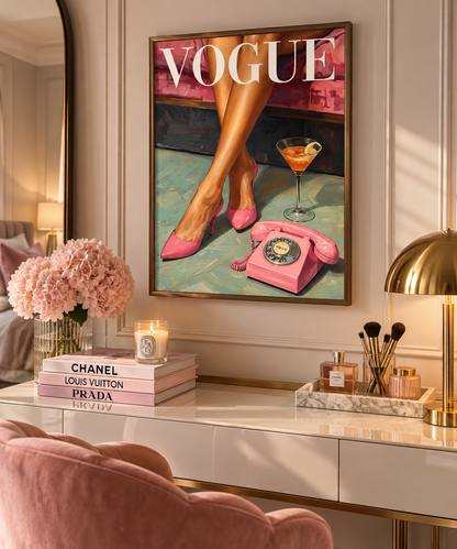 Pink Vogue Fashion Print