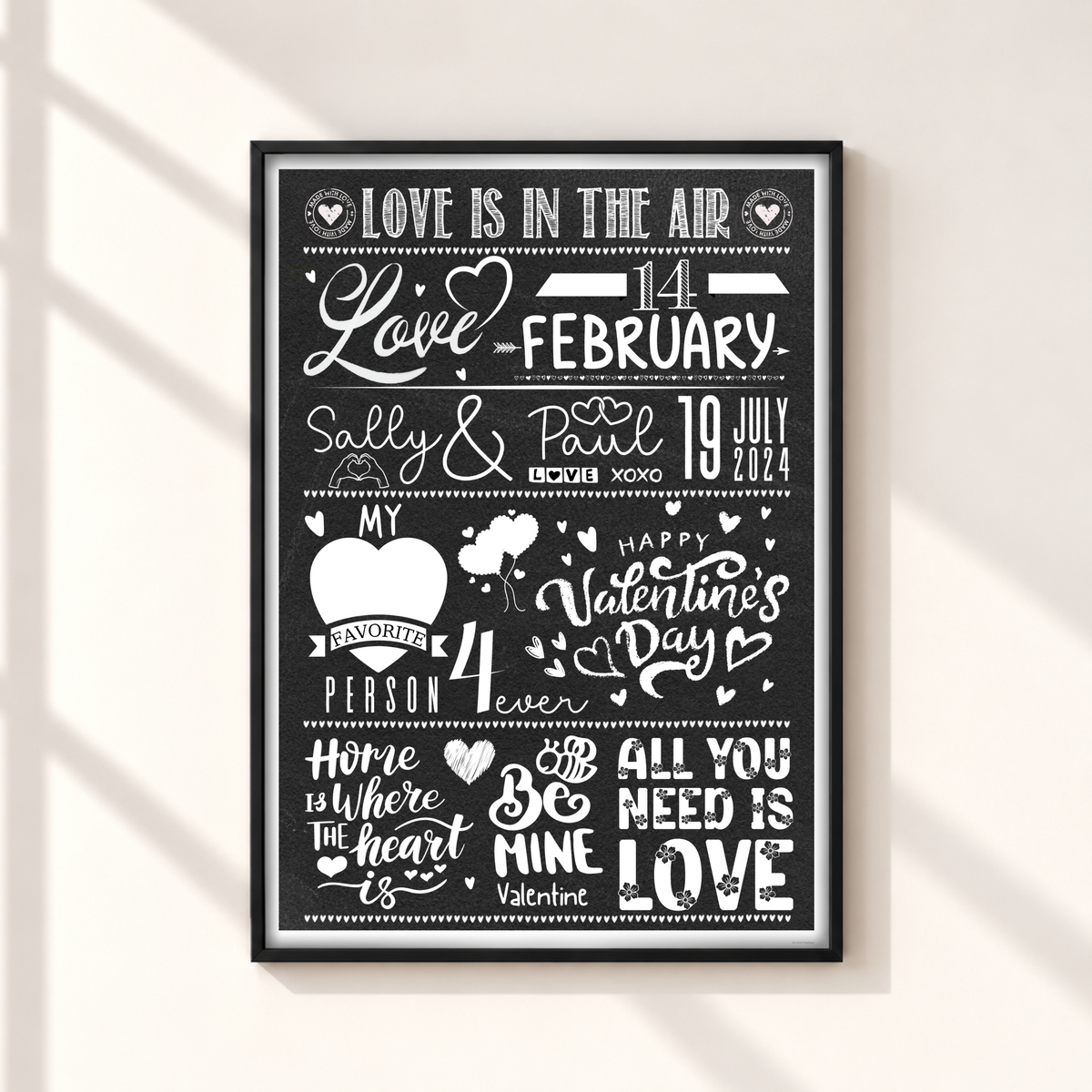 Personalised Valentine's Day Print