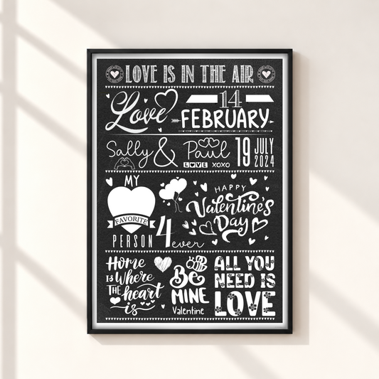 Personalised Valentine's Day Print