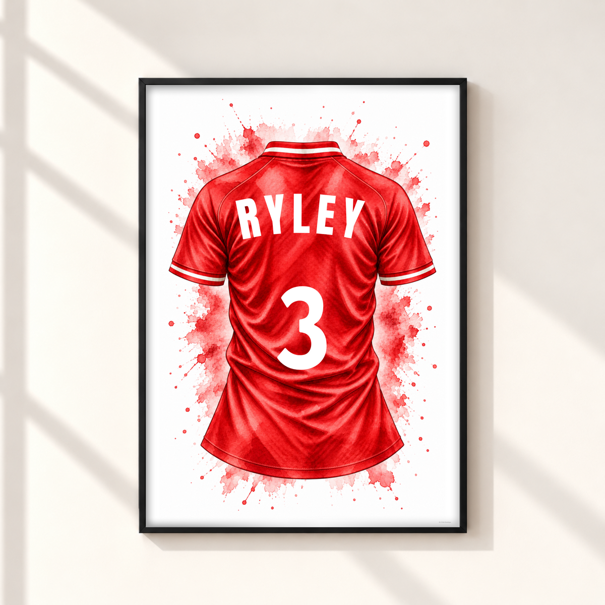 Personalised Liverpool Inspired Football Shirt Print Wall Art