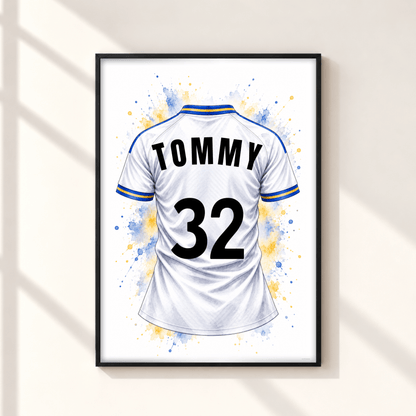 Personalised Leeds Football Shirt Print