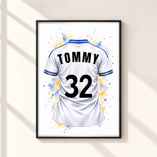 Personalised Leeds Football Shirt Print