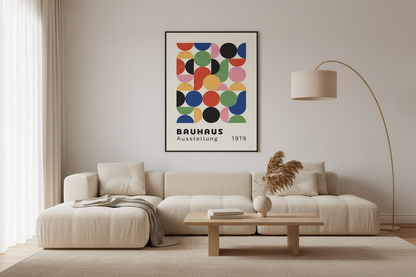 Colourful Textured Bauhaus Print
