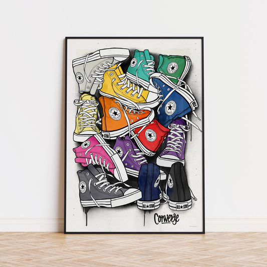 Colourful Converse Trainers Poster