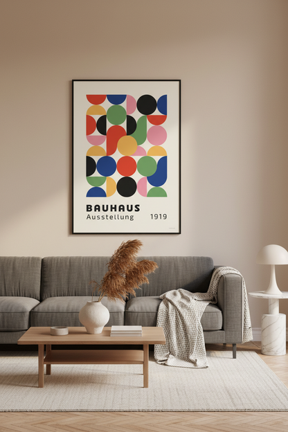 Colourful Textured Bauhaus Print
