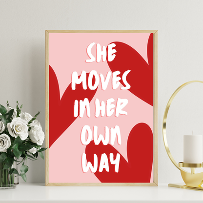 She Moves In Her Own Way - The Kooks Lyrics Poster