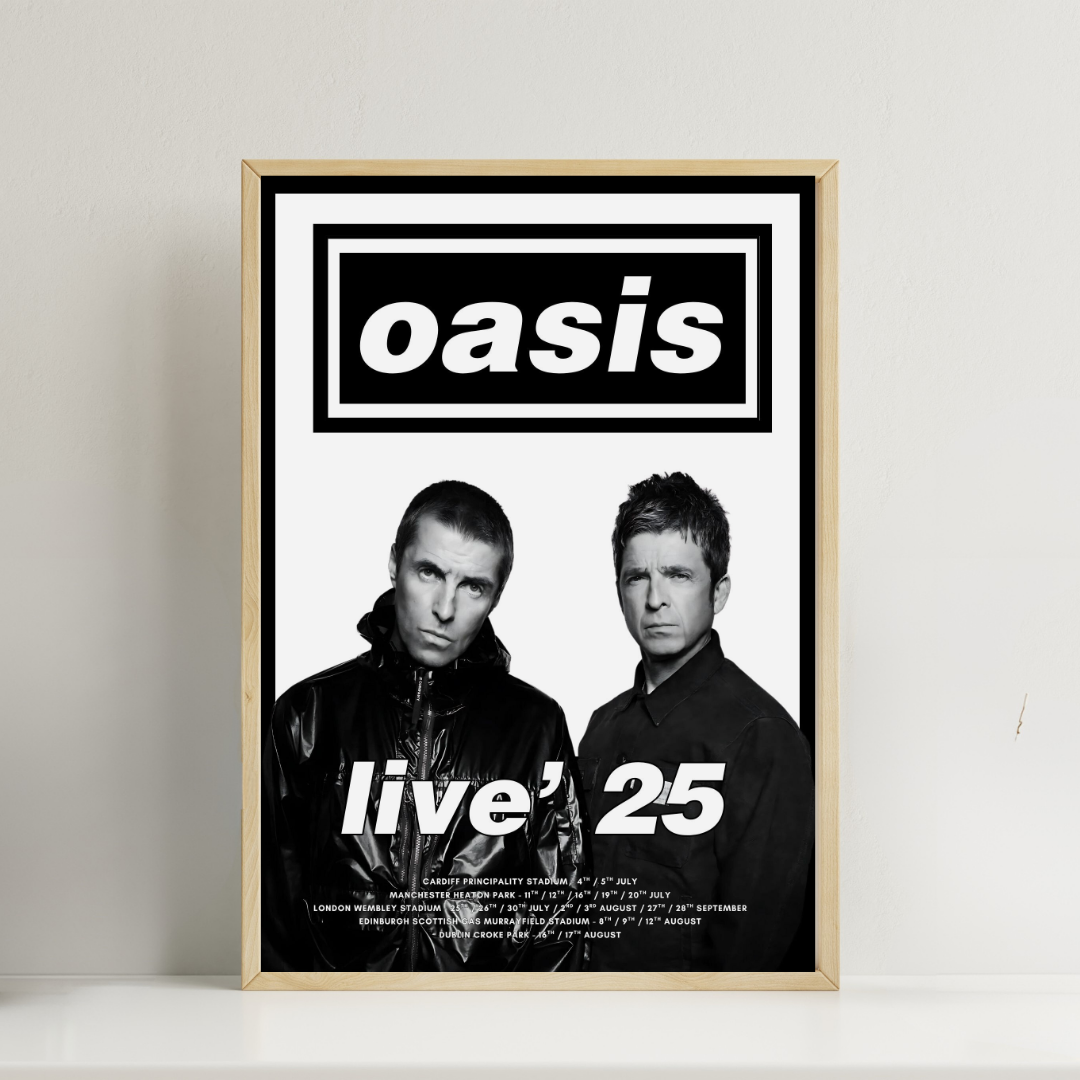Oasis Live' 25 Tour Gig Poster
