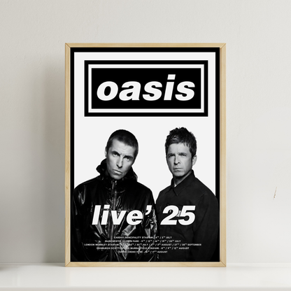 Oasis Live' 25 Tour Gig Poster