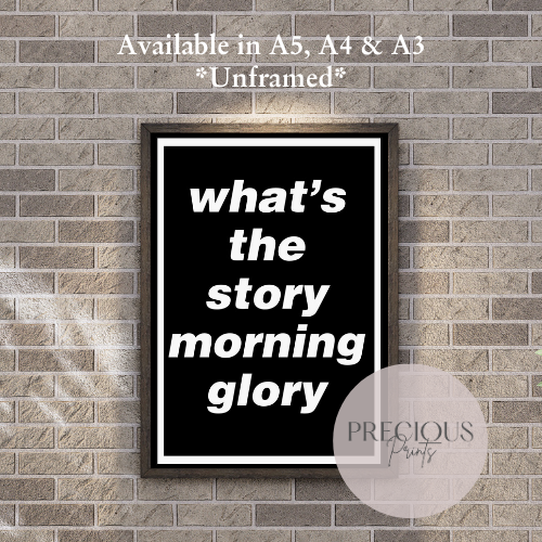 Oasis Lyric Poster - What's The Story Morning Glory