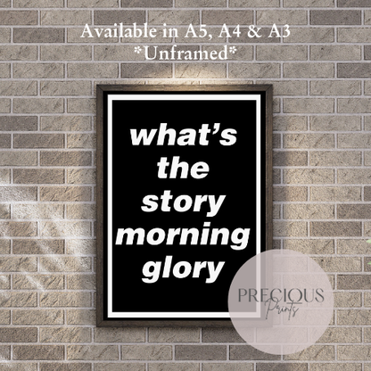 Oasis Lyric Poster - What's The Story Morning Glory