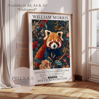 William Morris Red Panda Poster / Art Exhibition Print