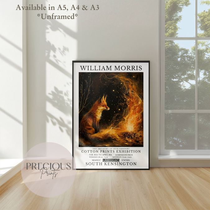 William Morris Fox Poster / Art Exhibition Print