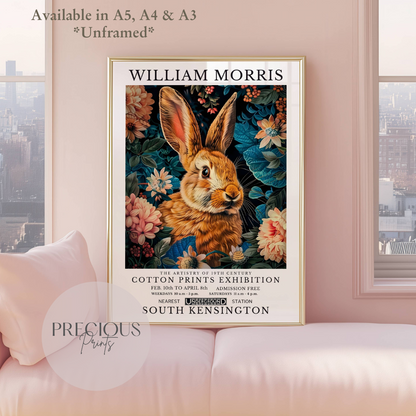 William Morris Bunny Rabbit Poster / Art Exhibition Print