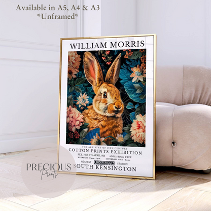 William Morris Bunny Rabbit Poster / Art Exhibition Print