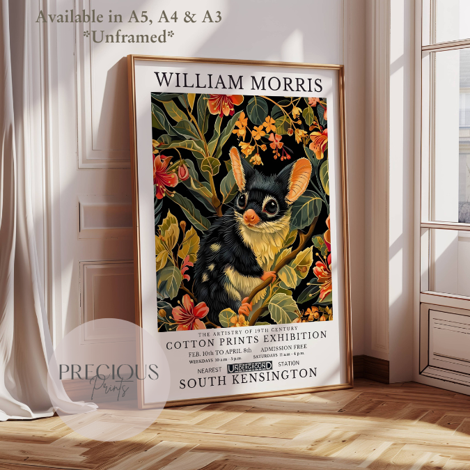 William Morris Possum Poster / Art Exhibition Print