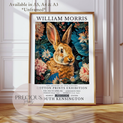 William Morris Bunny Rabbit Poster / Art Exhibition Print