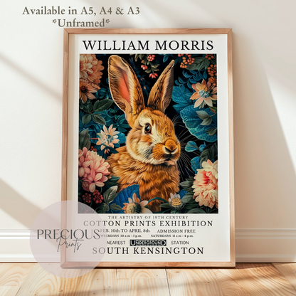 William Morris Bunny Rabbit Poster / Art Exhibition Print