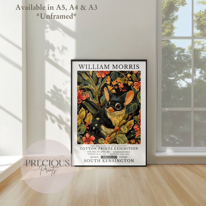 William Morris Possum Poster / Art Exhibition Print