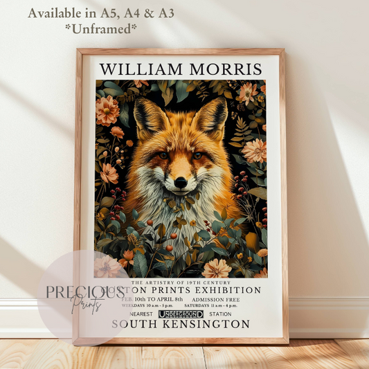 William Morris Fox Poster / Art Exhibition Print