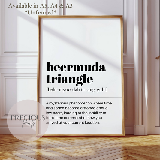 Beermuda Triangle Definition Poster