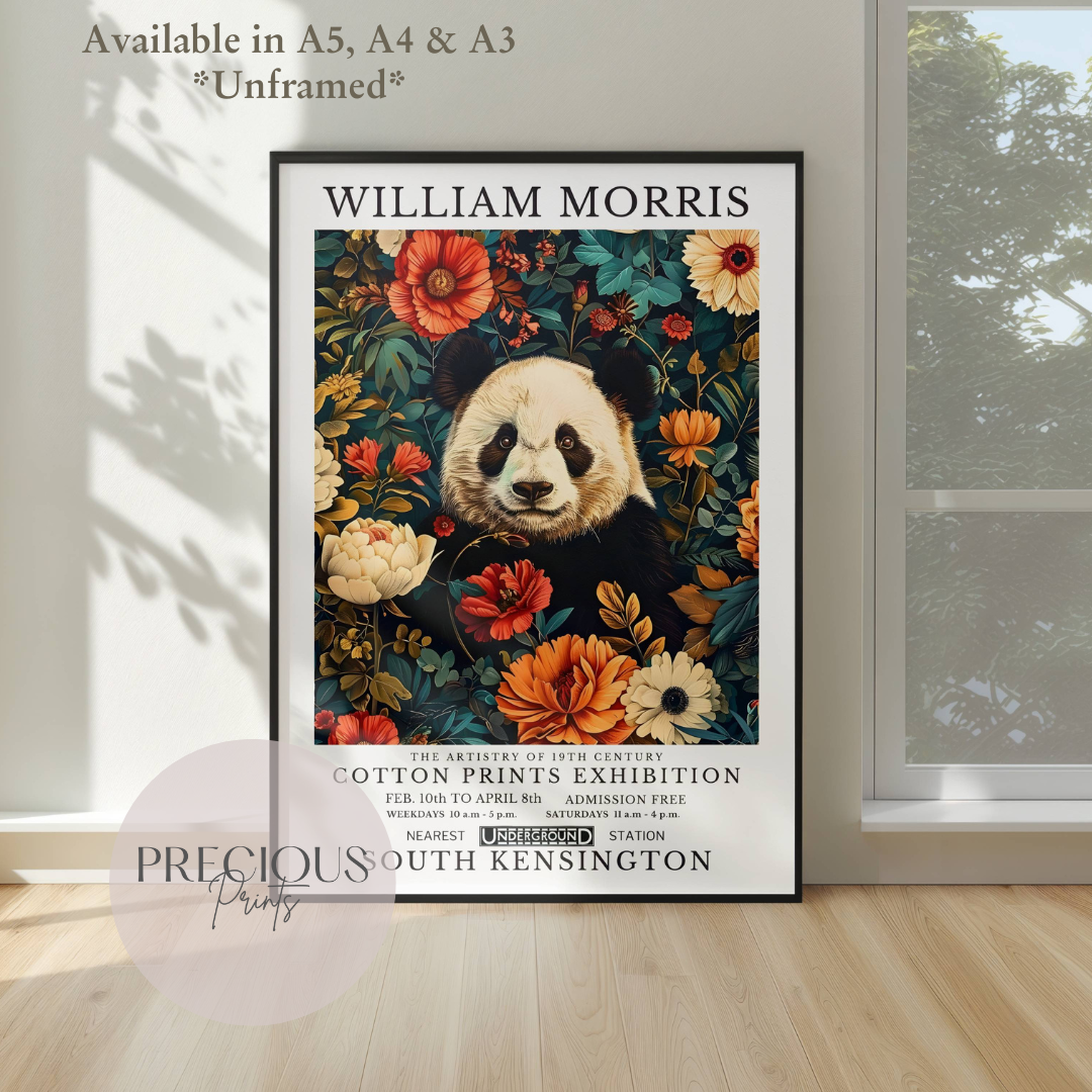 William Morris Panda Poster / Art Exhibition Print