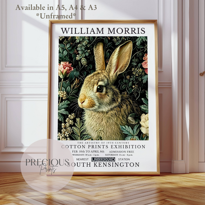 William Morris Bunny Rabbit Poster / Art Exhibition Print