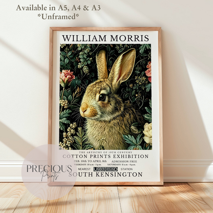 William Morris Bunny Rabbit Poster / Art Exhibition Print