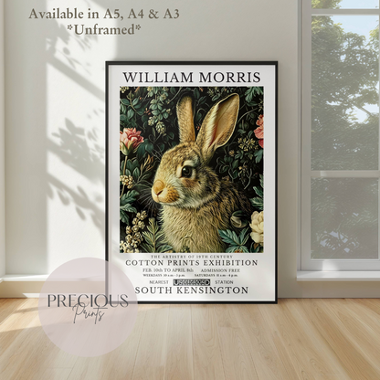 William Morris Bunny Rabbit Poster / Art Exhibition Print