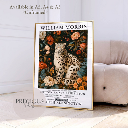 William Morris White Leopard Poster / Art Exhibition Print