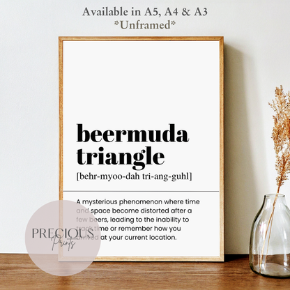 Beermuda Triangle Definition Poster