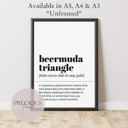 Beermuda Triangle Definition Poster