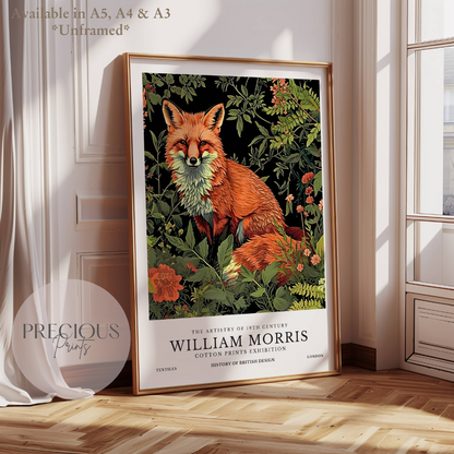 William Morris Fox Poster / Art Exhibition Print